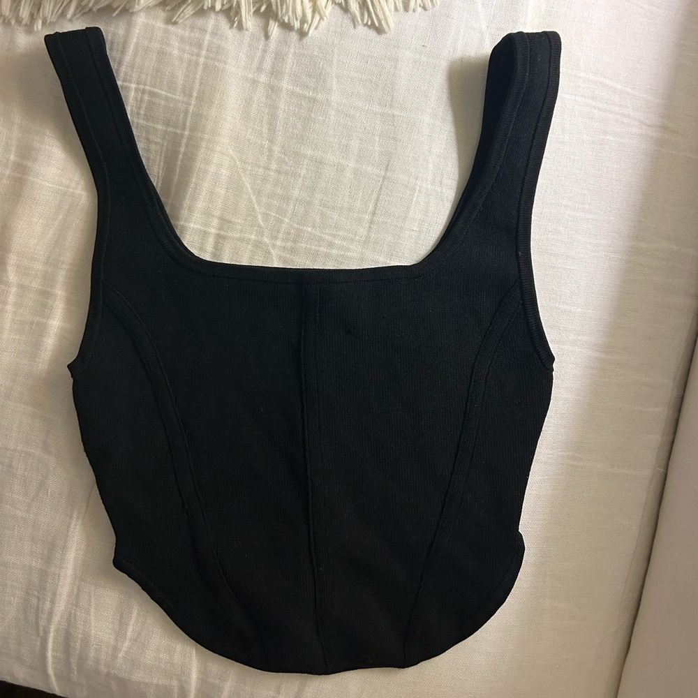 Aritzia Black Corset Top